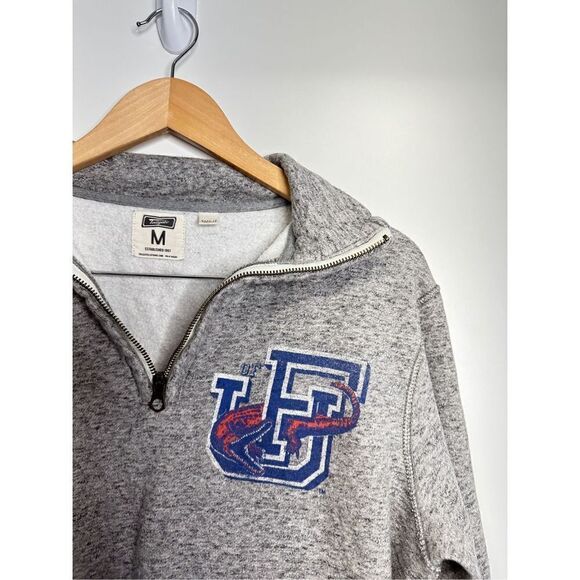 Tailgate Florida University Quarter Zip Sweater Mens Medium Gray Pullover - Picture 3 of 11